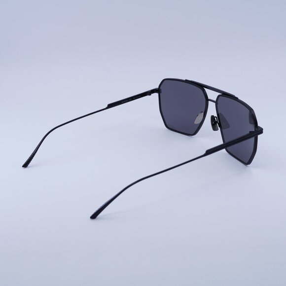 Bottega Veneta BV1012S 001 Sunglasses Black Aviator Frame, Grey Lenses main image 7